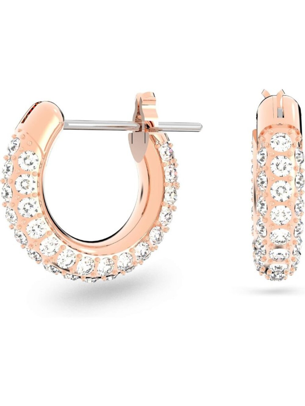 Elegant Crystal Hoop Earrings - Sparkling Stone Jewelry Collection, Perfect Gift
